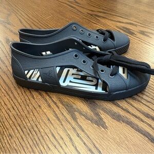 Melissa Vivienne Westwood Anglomania Brighton Lace Up Sneaker Black USA Size 6
